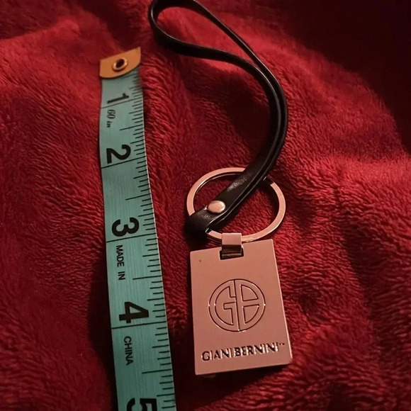 Giani Bernini Silver Black Leather key ring - Picture 6 of 10